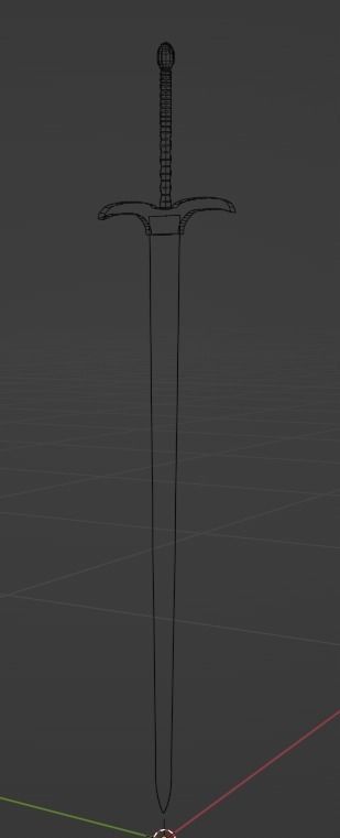 Simple Sword 3D model_2