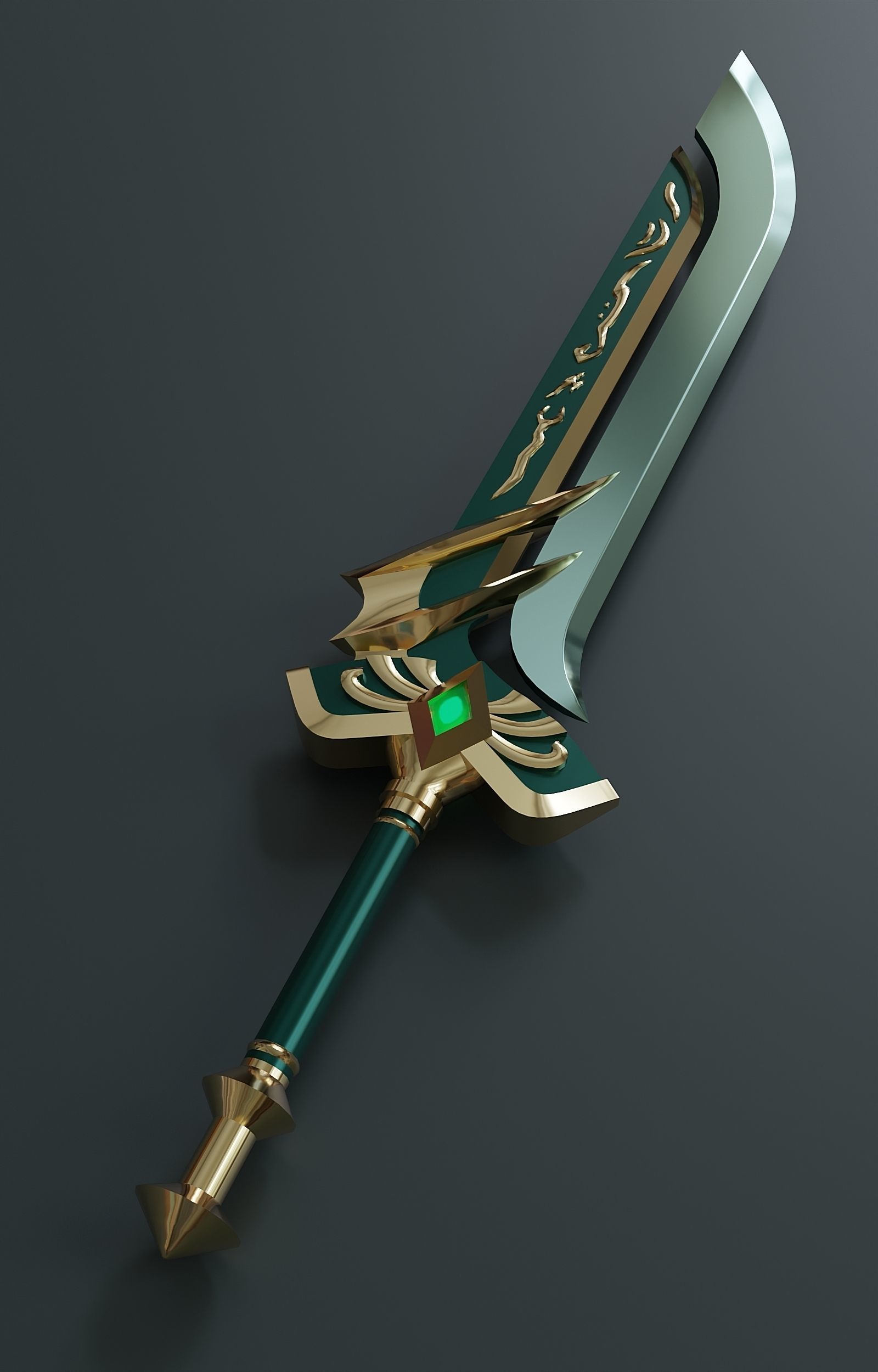 Fantasy weapon set 65 3D model_1