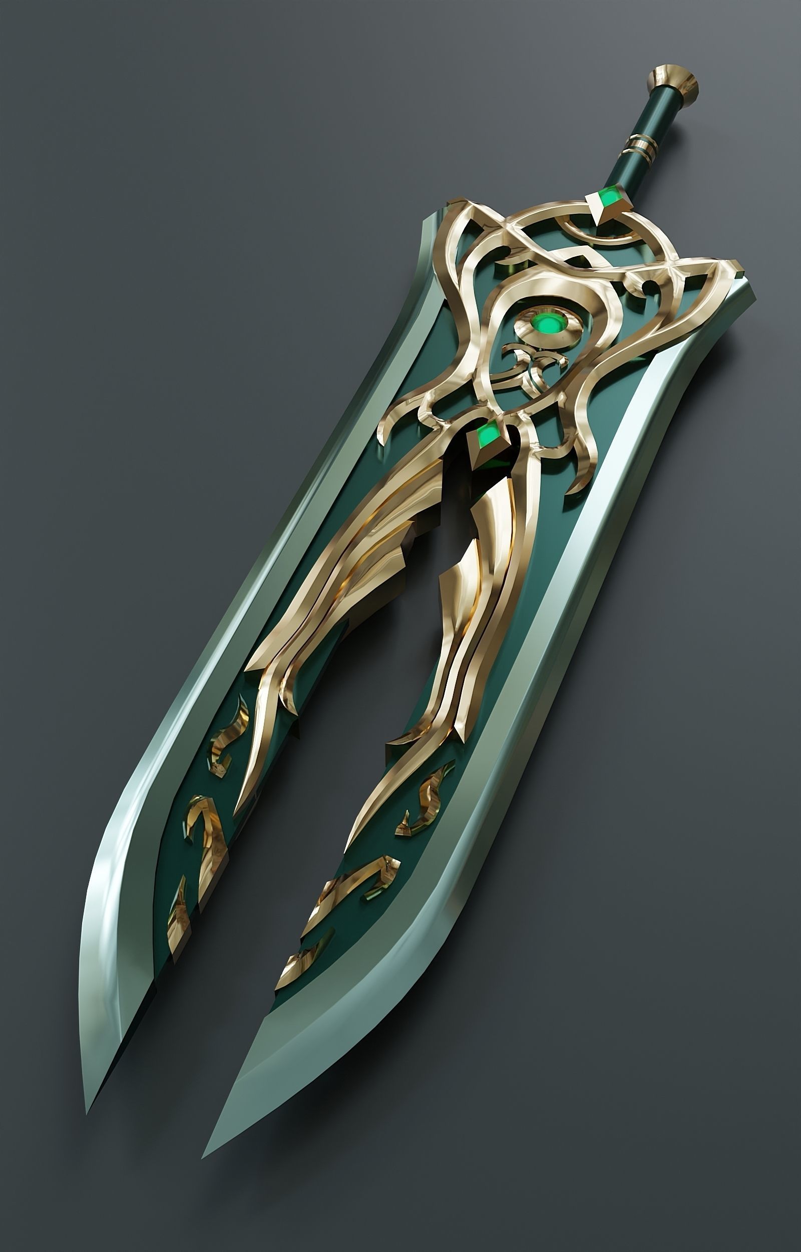Fantasy weapon set 65 3D model_6