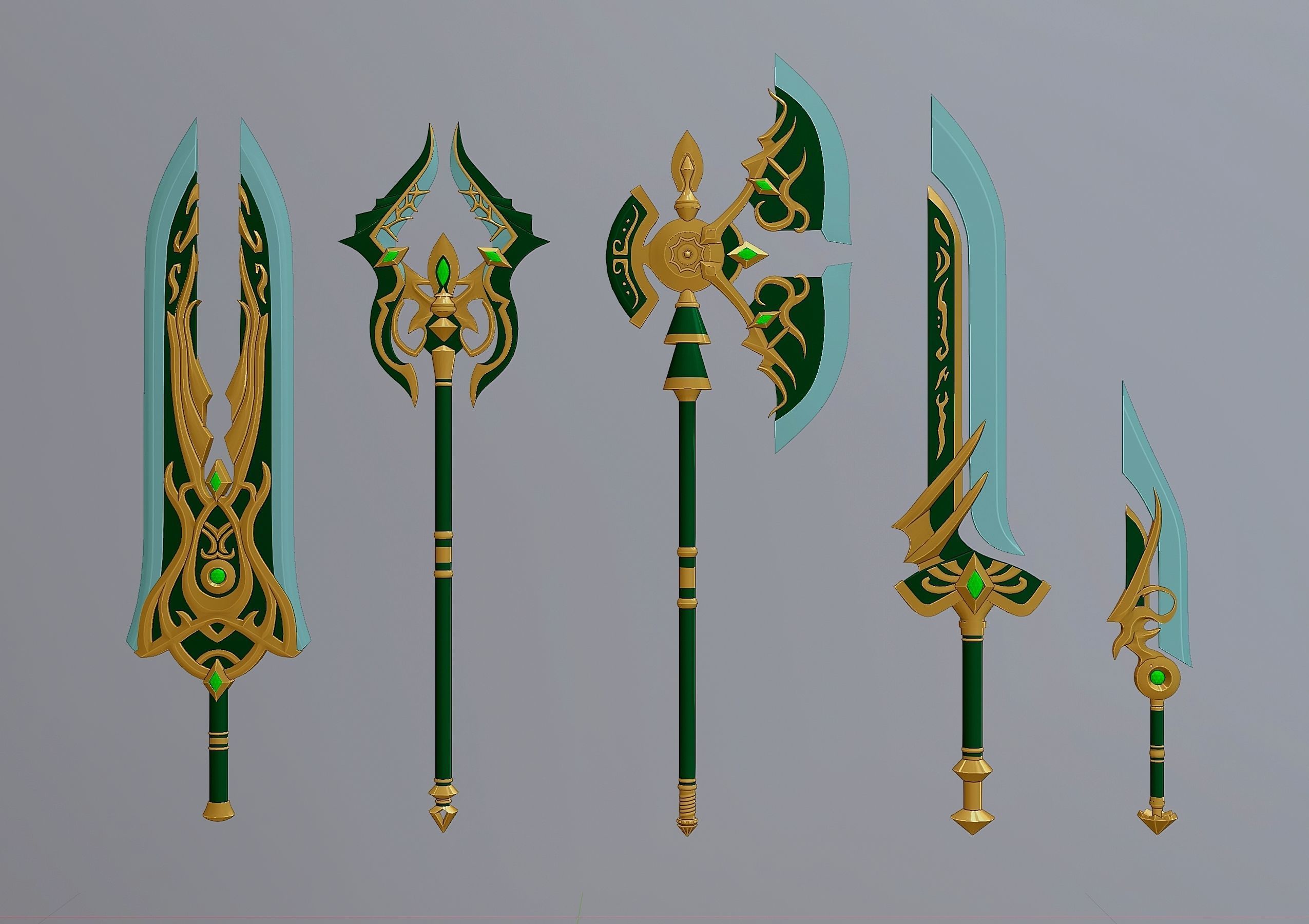 Fantasy weapon set 65 3D model_12