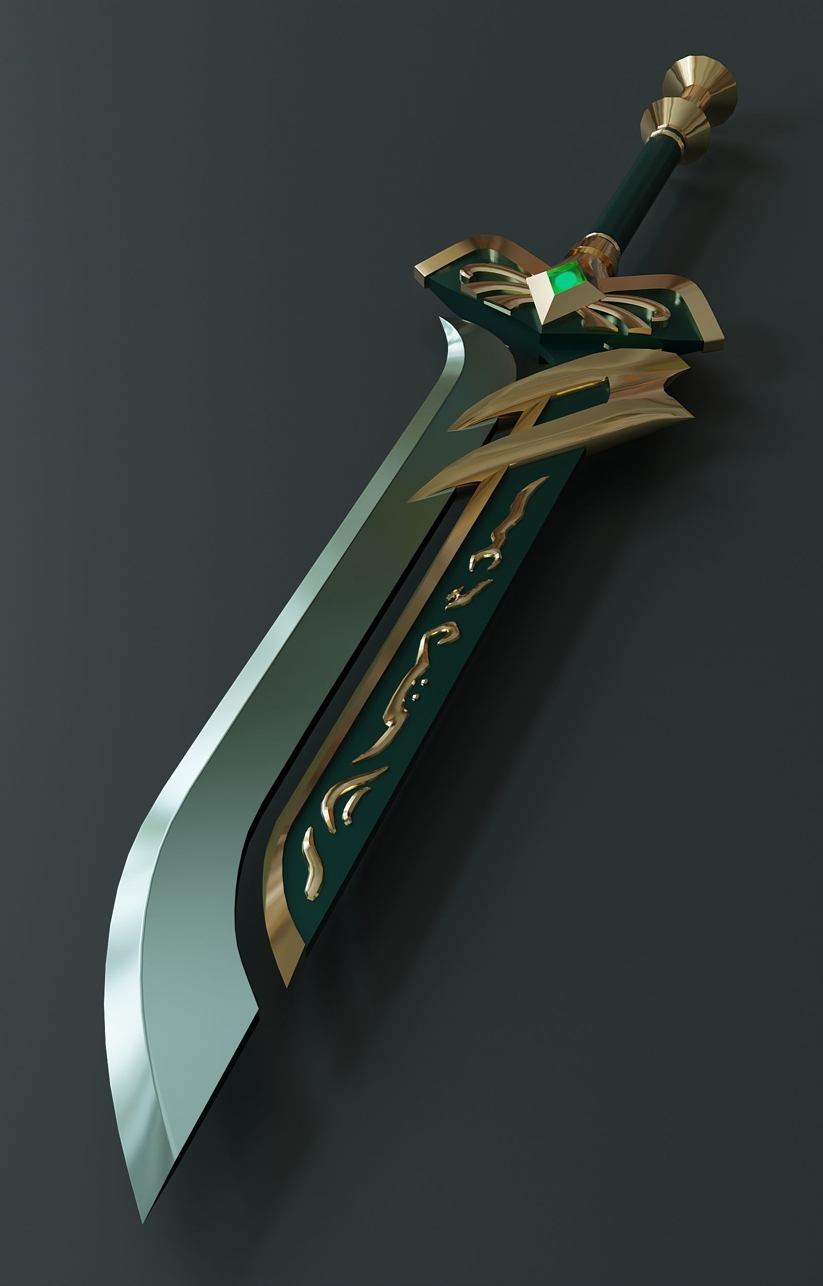 Fantasy weapon set 65 3D model_2
