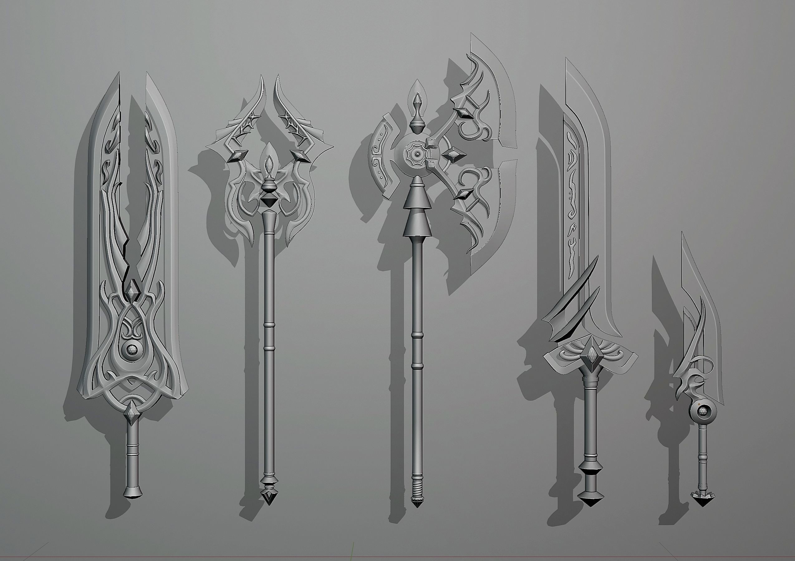 Fantasy weapon set 65 3D model_11