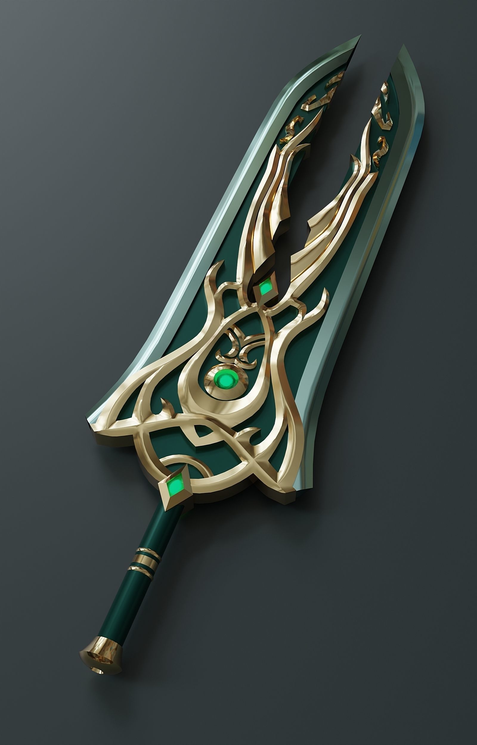 Fantasy weapon set 65 3D model_5