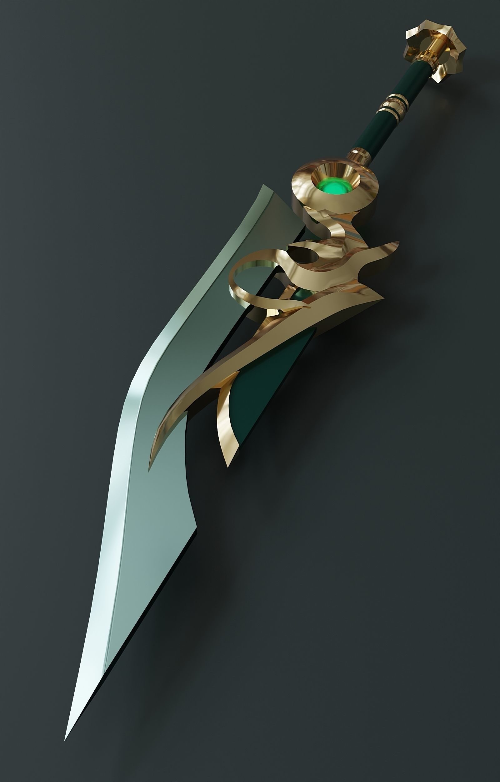 Fantasy weapon set 65 3D model_4
