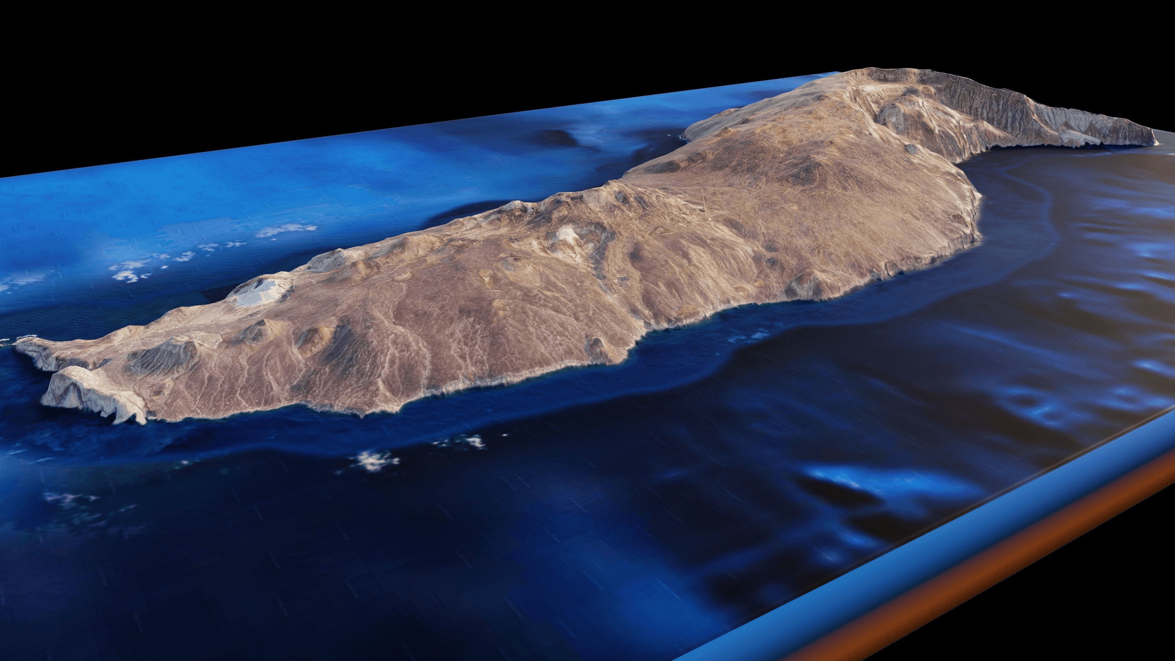 guadalupe island 3d model terrain 3D model_7