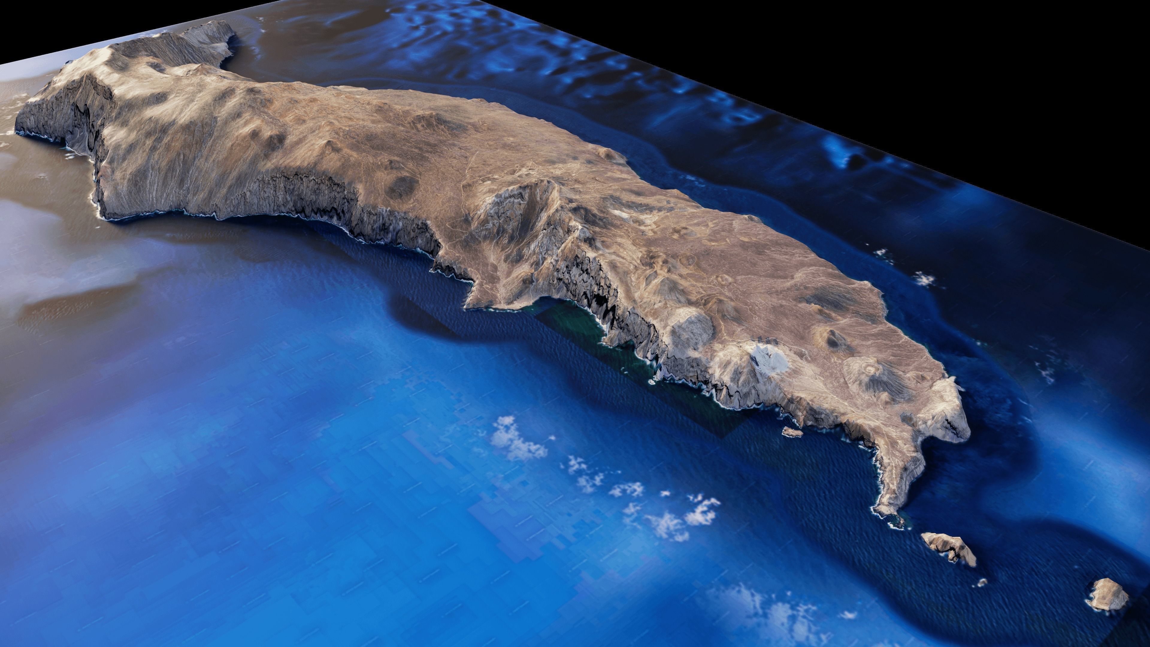 guadalupe island 3d model terrain 3D model_2