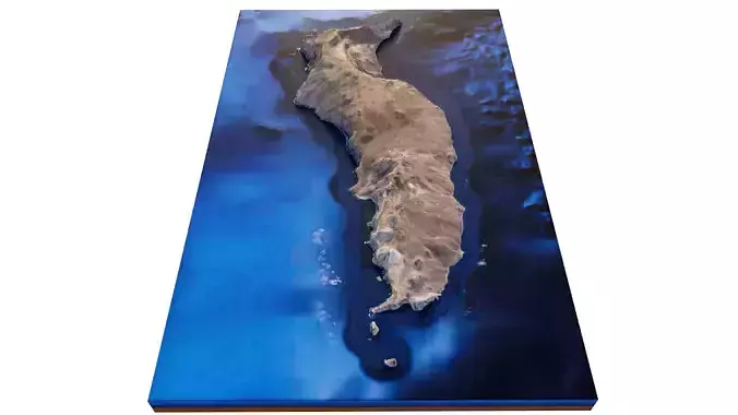 guadalupe island 3d model terrain 3D model