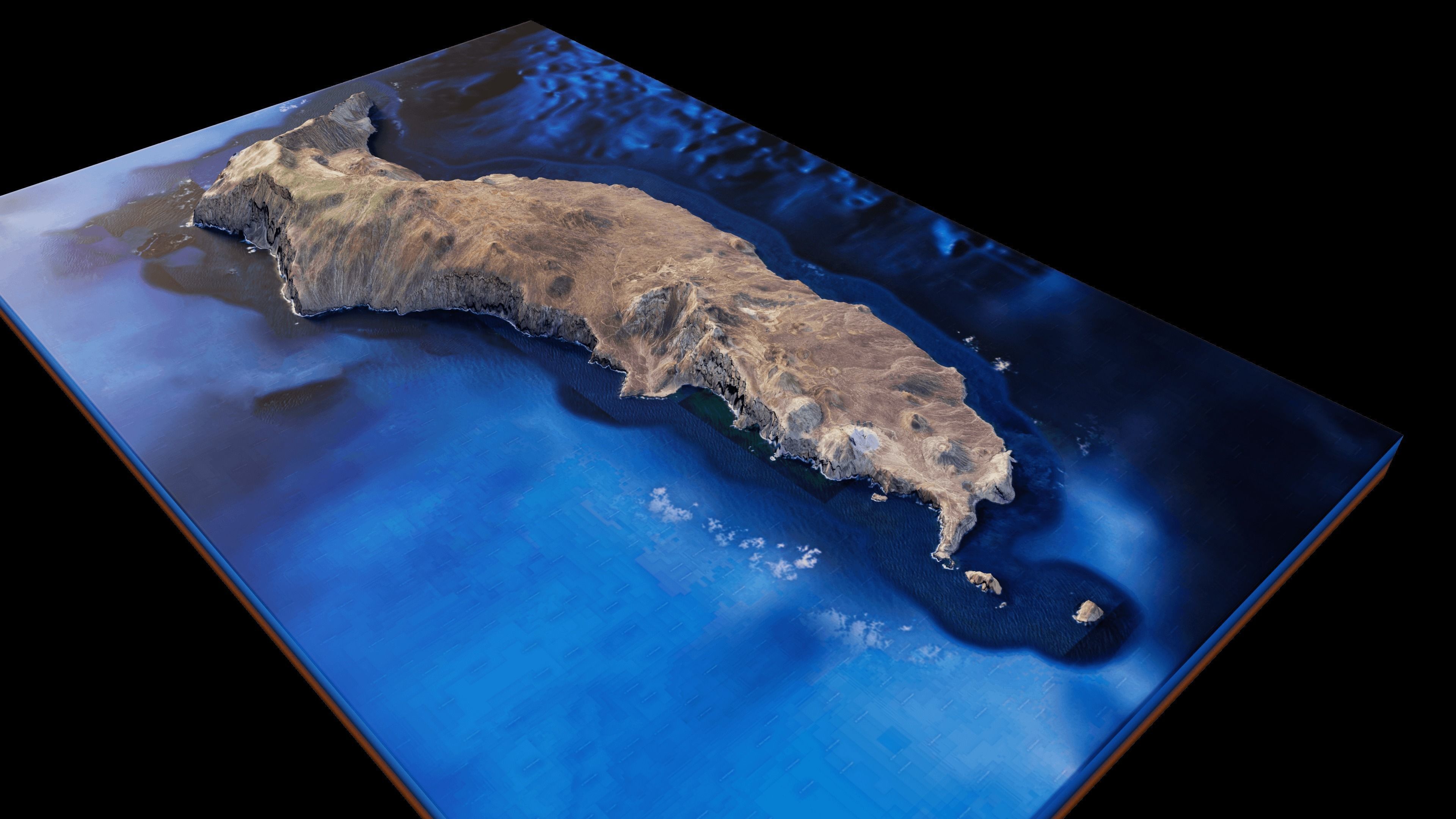 guadalupe island 3d model terrain 3D model_3