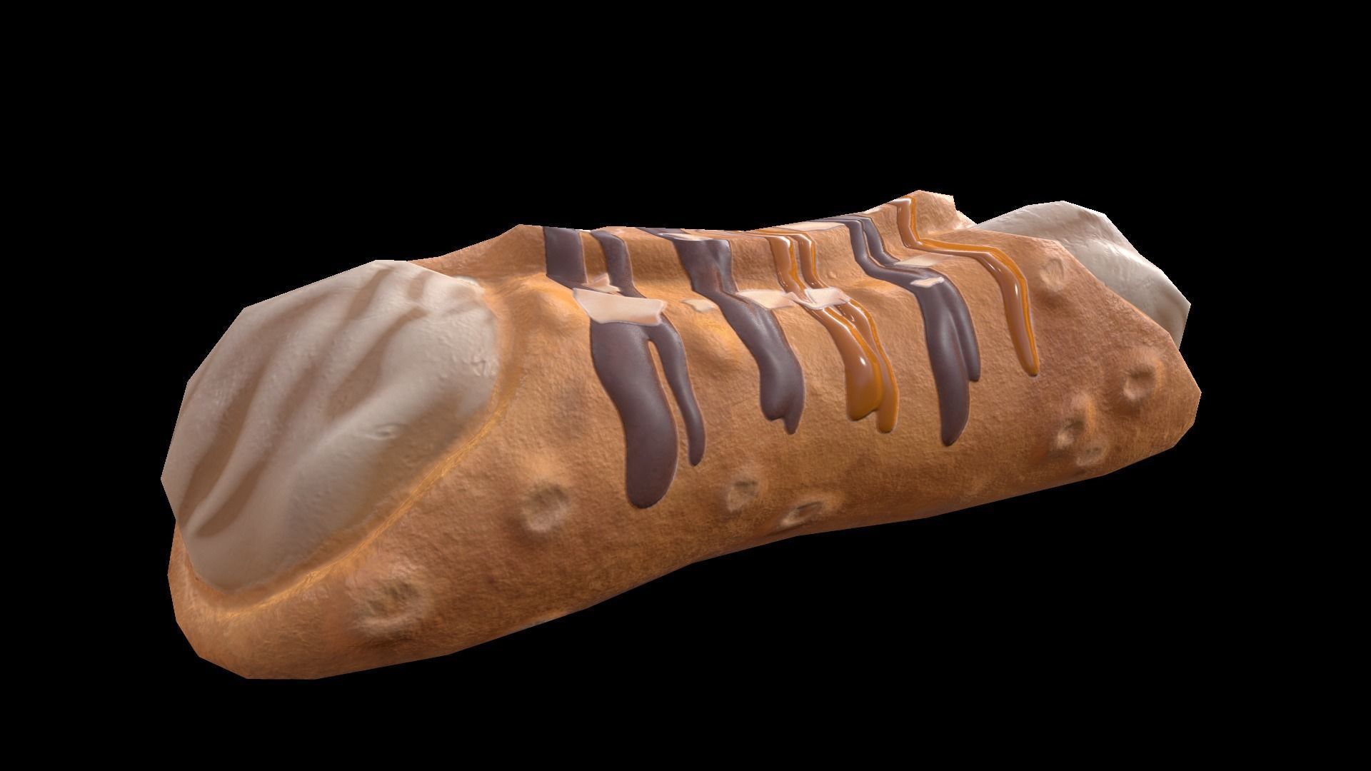 CannolisCaramel Low-poly 3D model_2