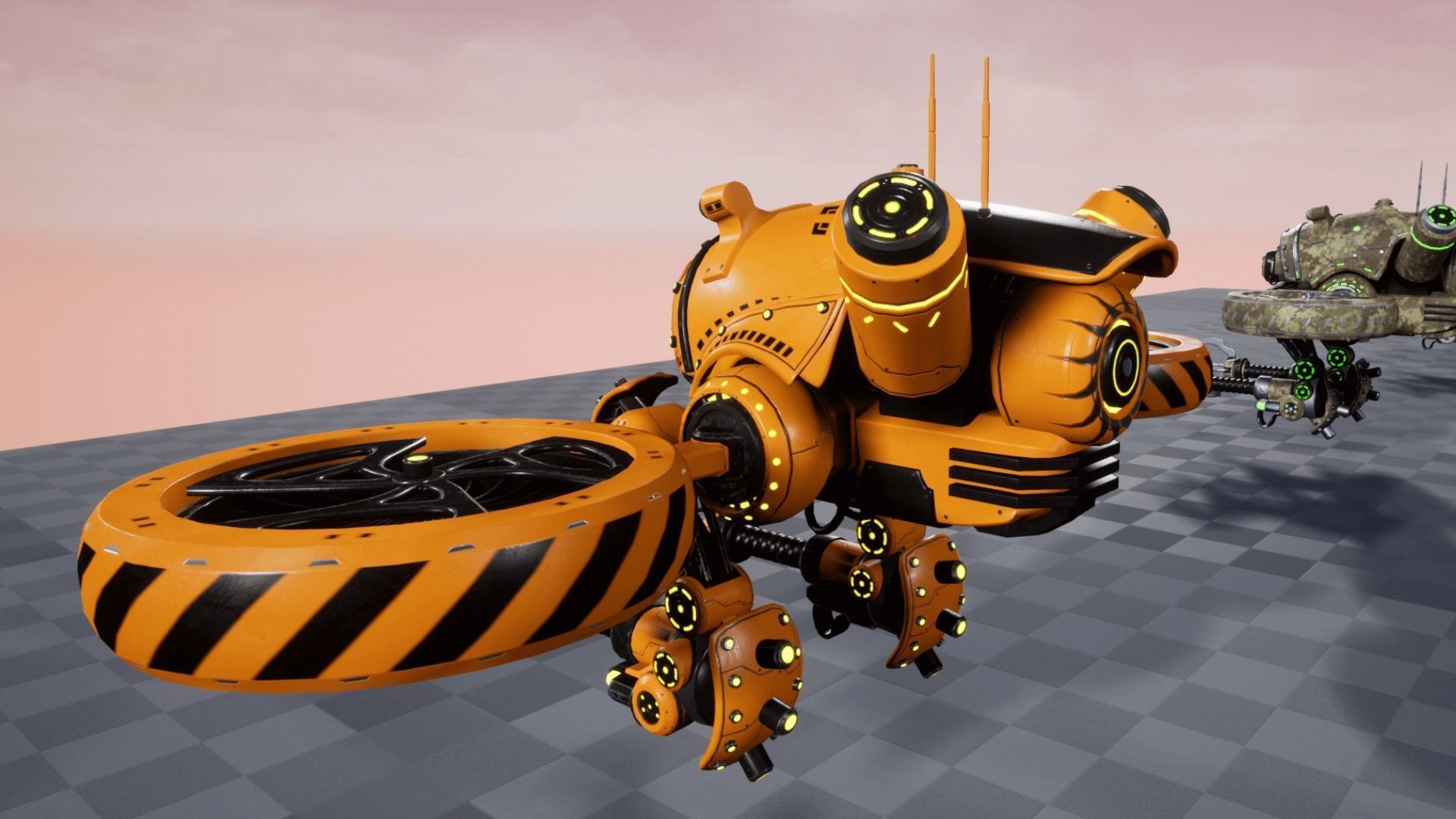 Sci-fi drone 01 Low-poly 3D model_15