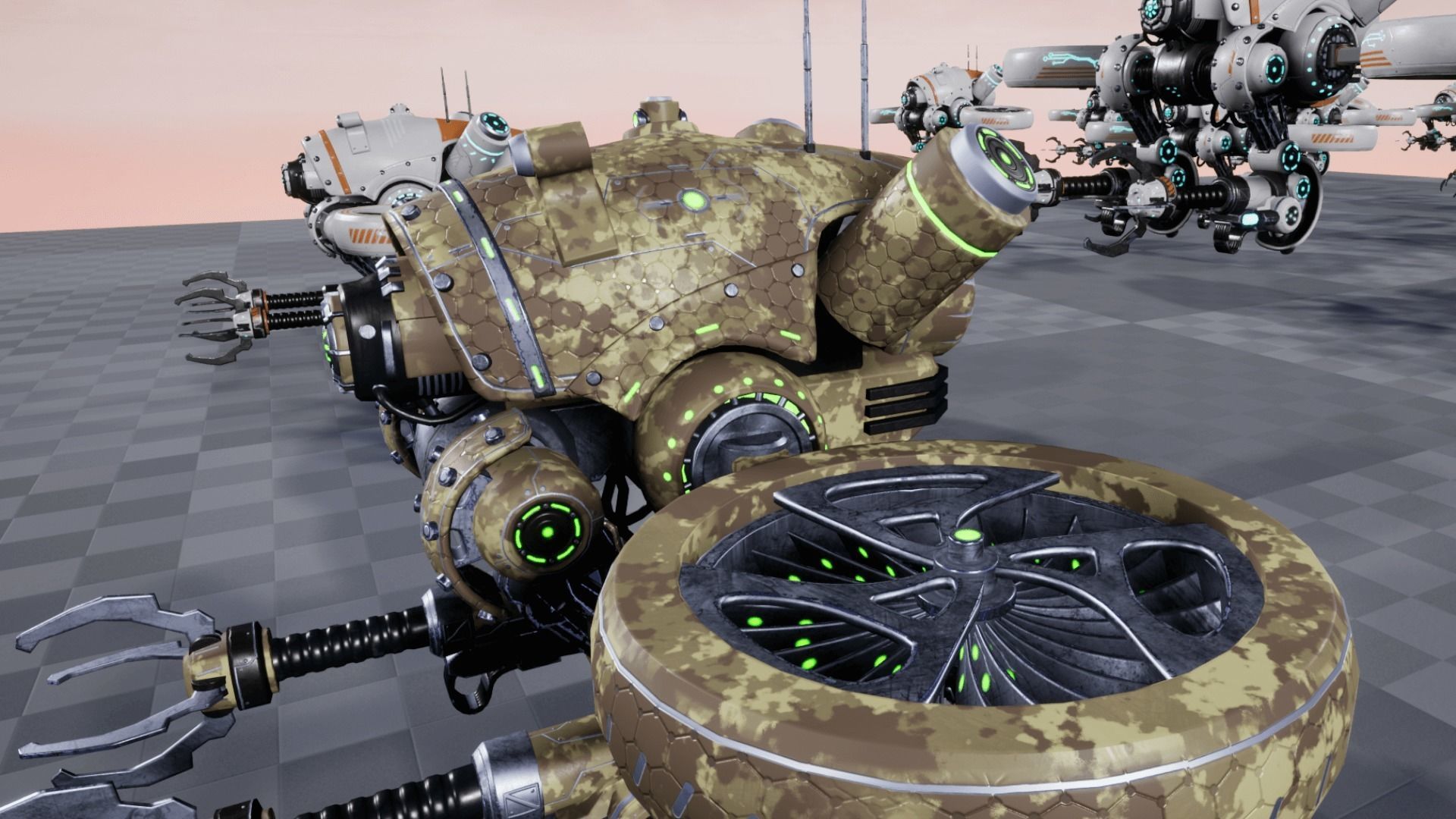 Sci-fi drone 01 Low-poly 3D model_11