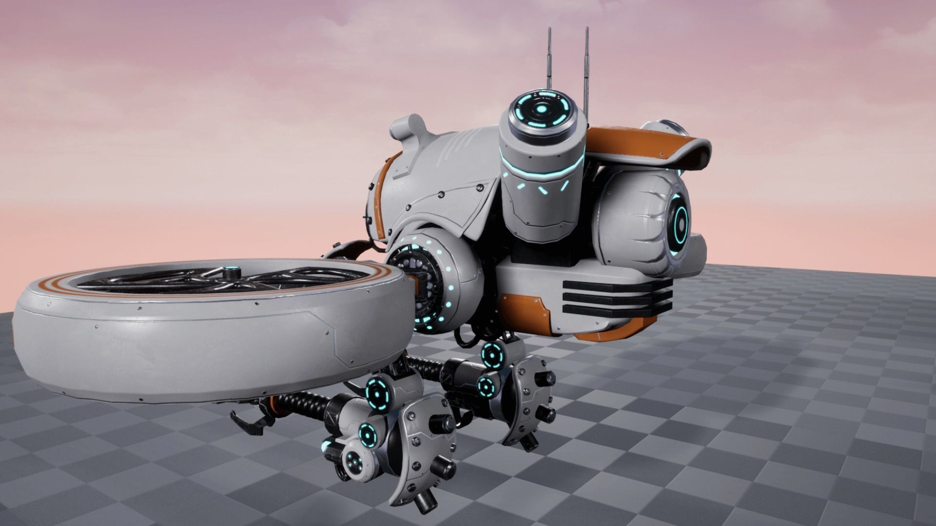 Sci-fi drone 01 Low-poly 3D model_16