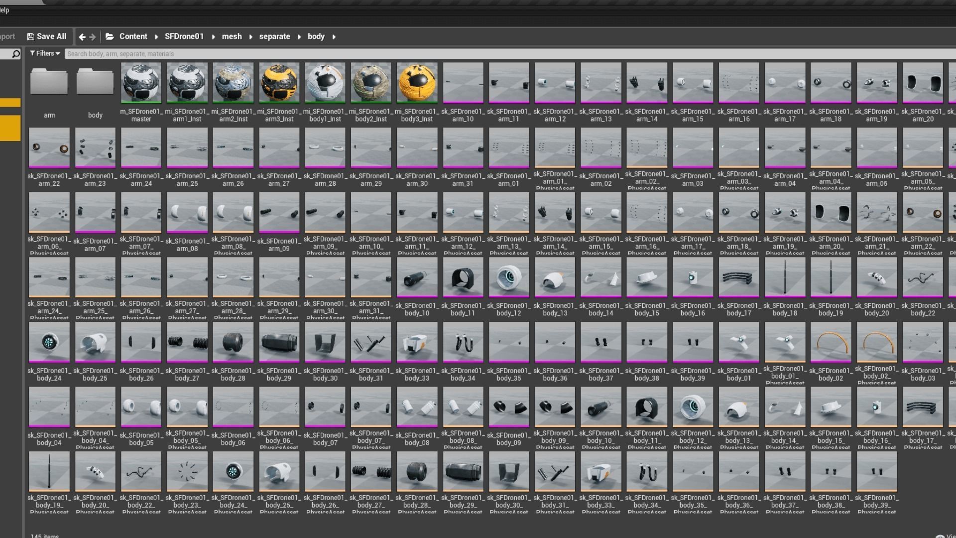 Sci-fi drone 01 Low-poly 3D model_20