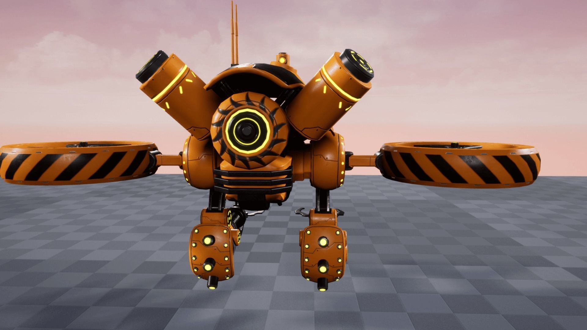 Sci-fi drone 01 Low-poly 3D model_10