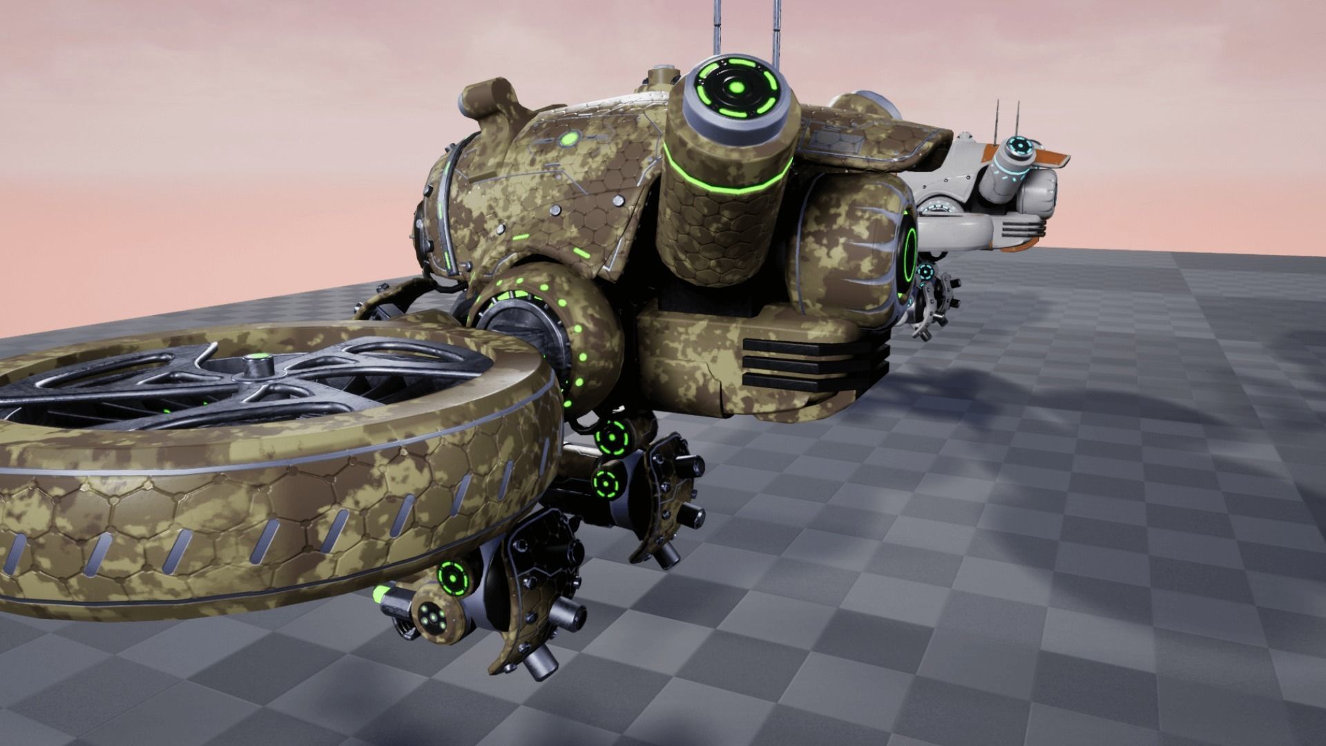 Sci-fi drone 01 Low-poly 3D model_17