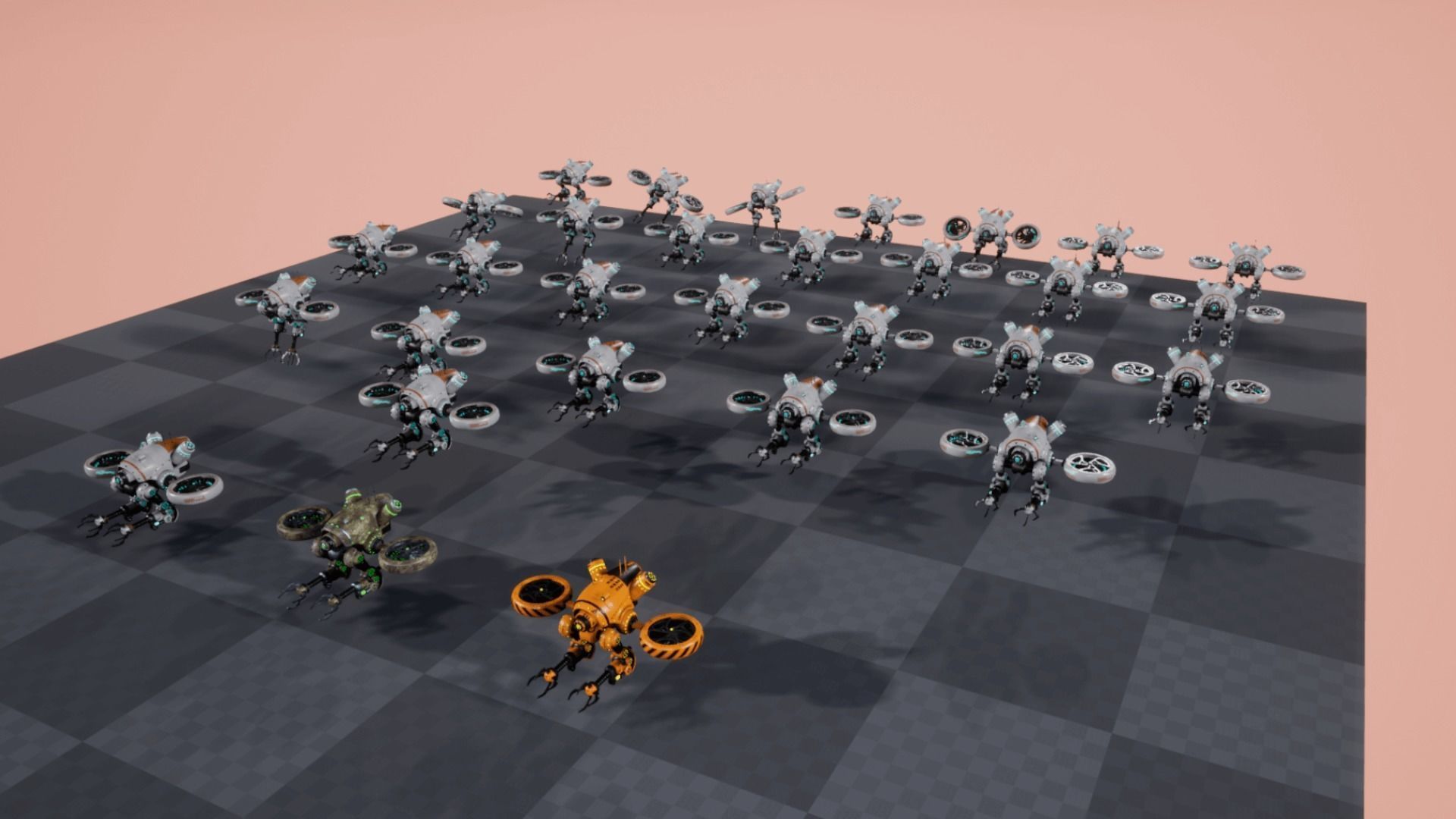 Sci-fi drone 01 Low-poly 3D model_12