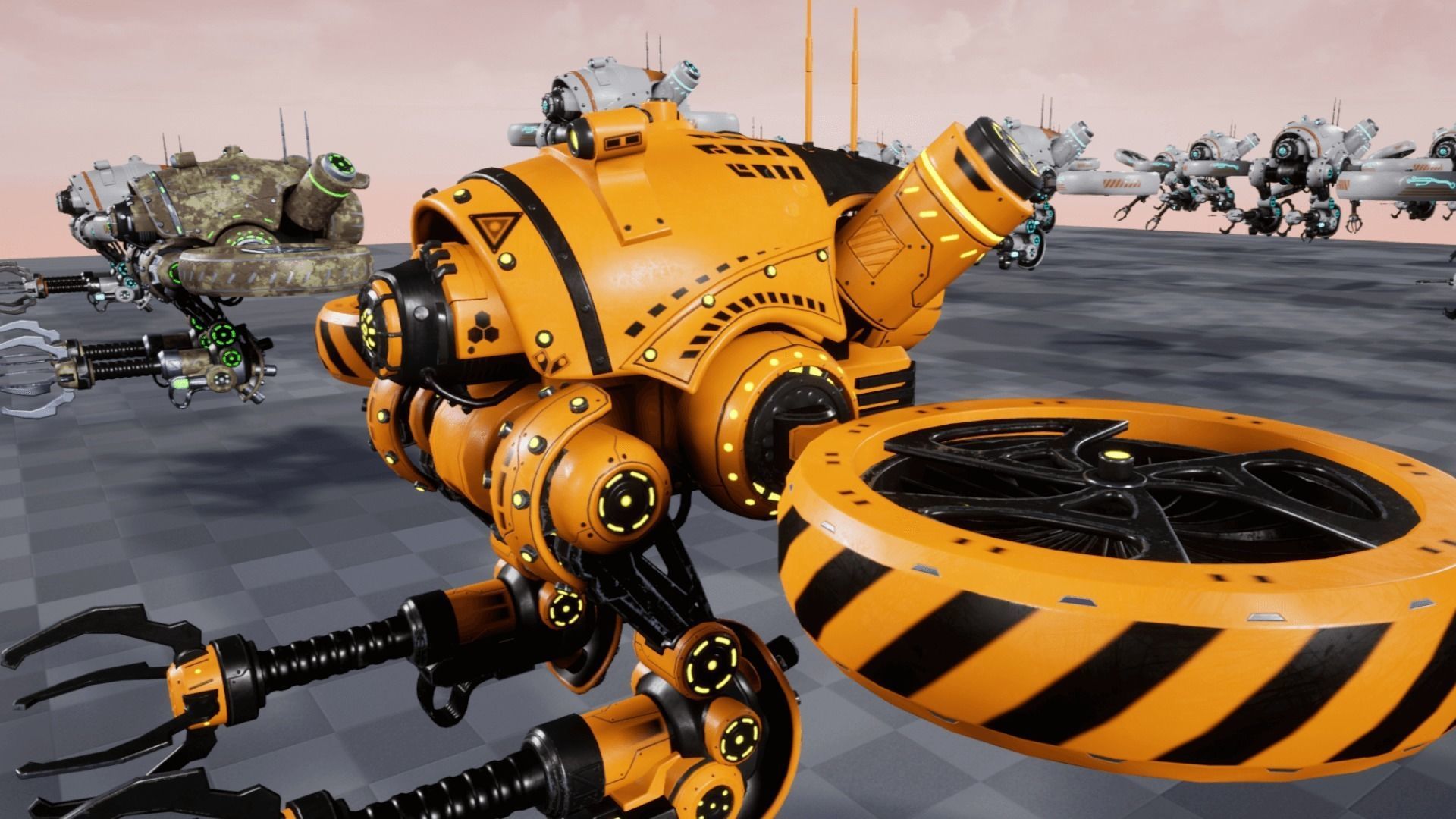 Sci-fi drone 01 Low-poly 3D model_9