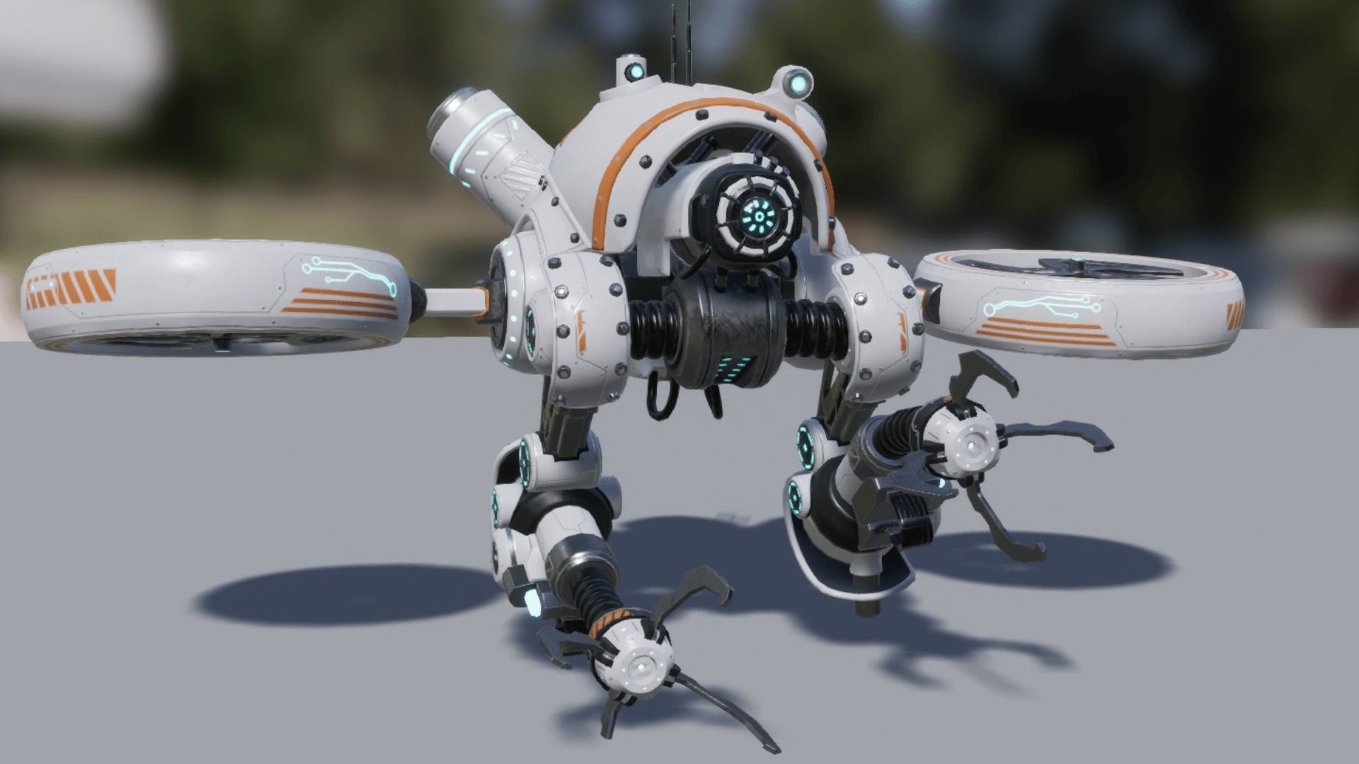 Sci-fi drone 01 Low-poly 3D model_21