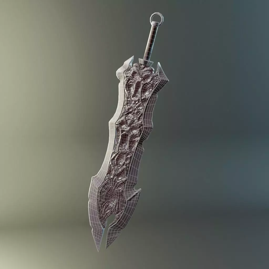Darksiders sword of war Stylized Free low-poly 3D model_0