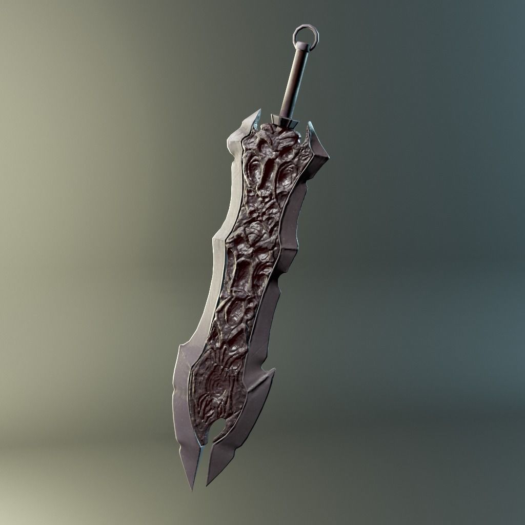 Darksiders sword of war Stylized Free low-poly 3D model_3