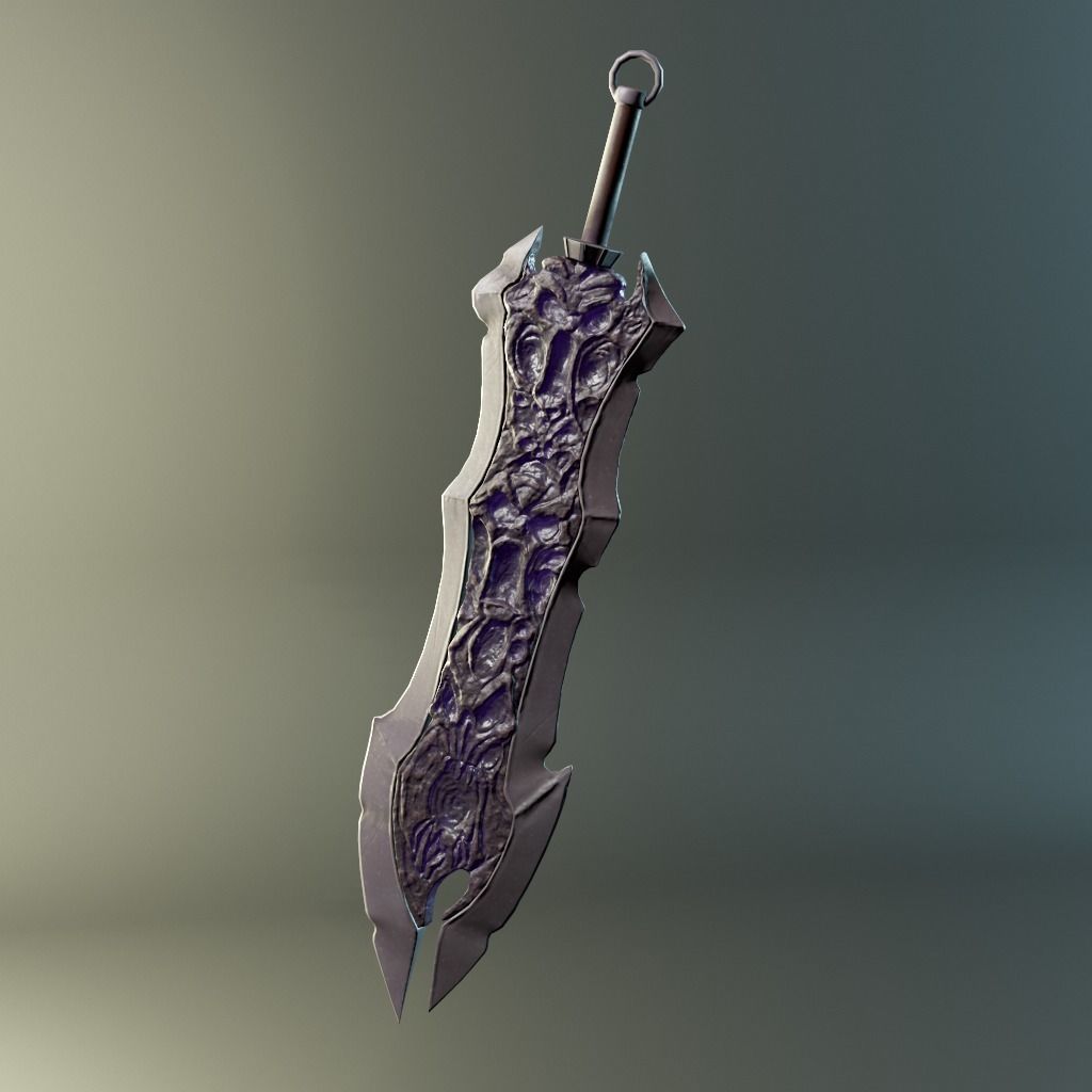 Darksiders sword of war Stylized Free low-poly 3D model_2