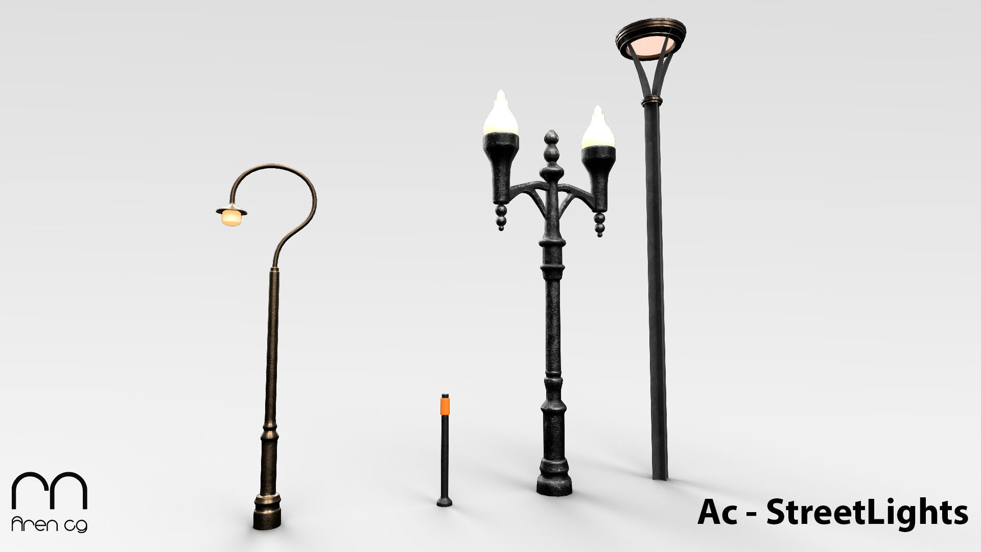 Ac Streetlights Low-poly 3D model_5