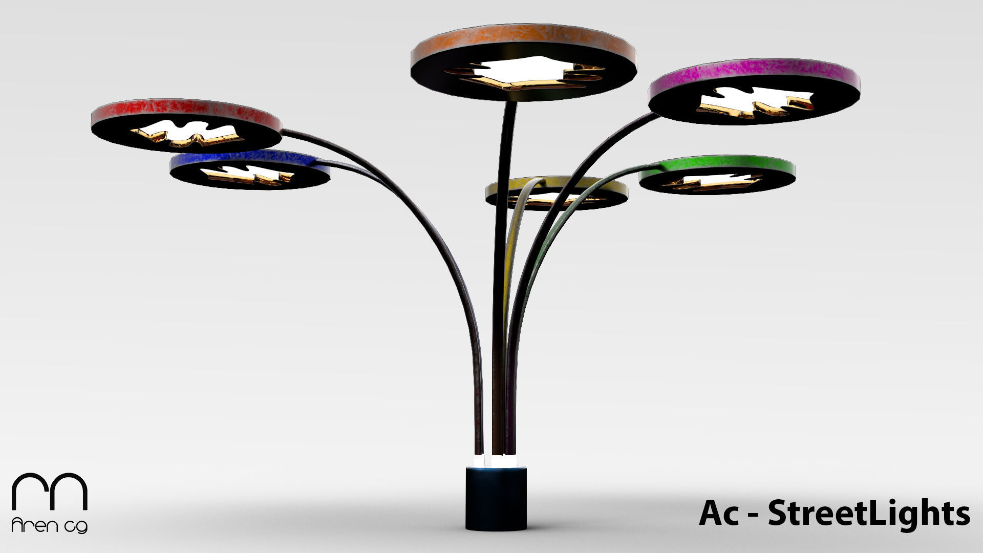 Ac Streetlights Low-poly 3D model_6