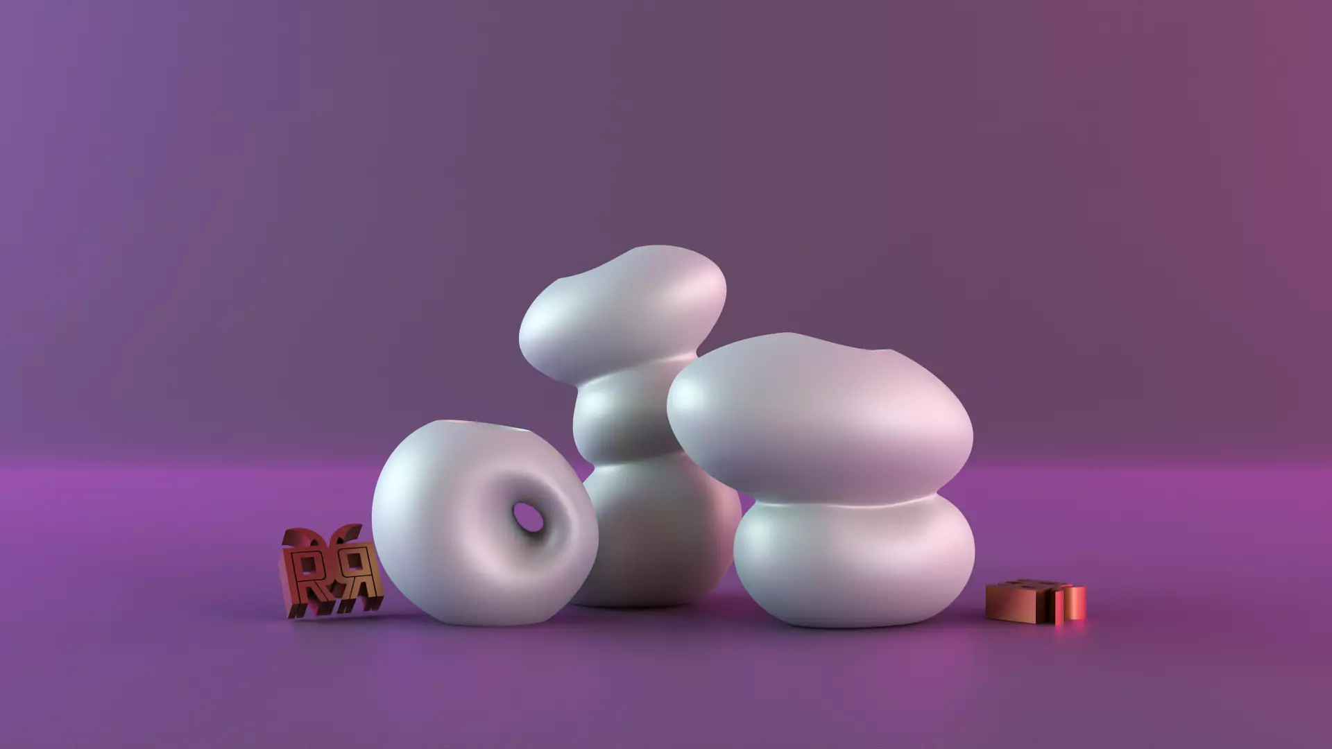  Vase Pebble Flower 3D print model_0