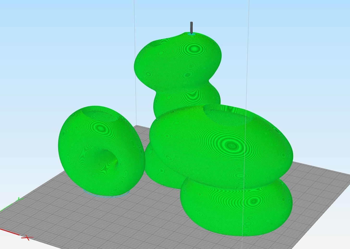  Vase Pebble Flower 3D print model_3