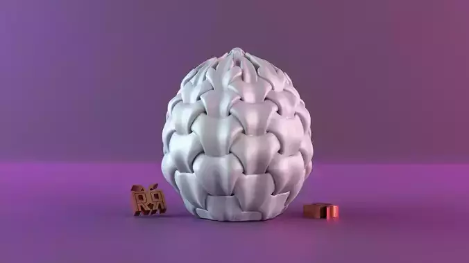 Parametric rattan woven candle 3D print model