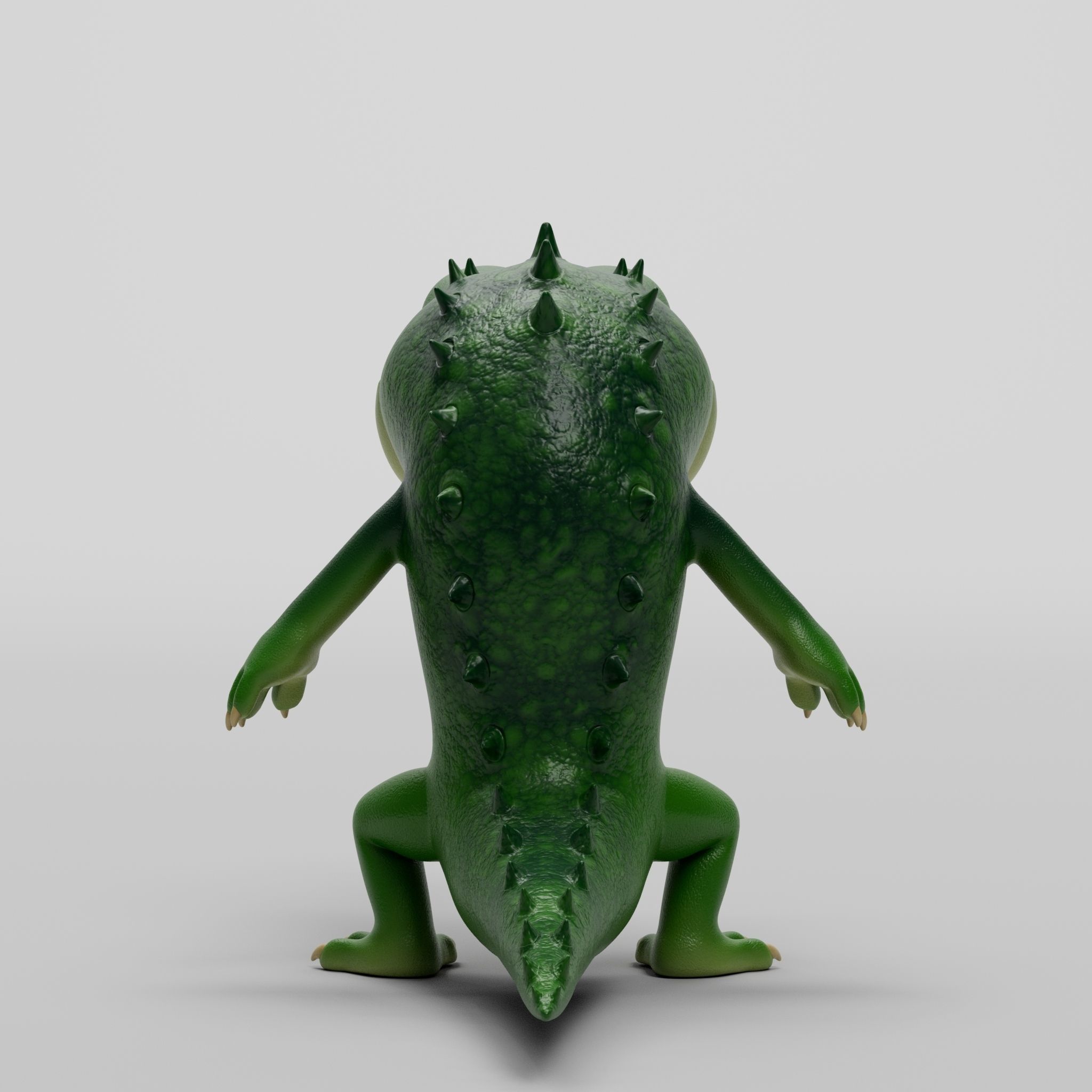 Crocodile cartoon character modeling textures  3D model_5