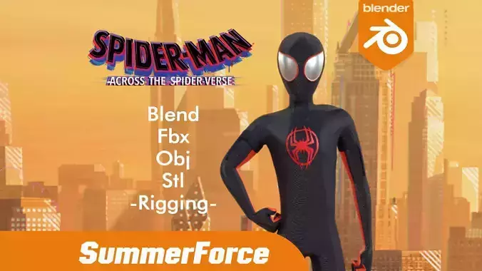  Miles Morales SpiderMan Across the Spider Verse 3D model