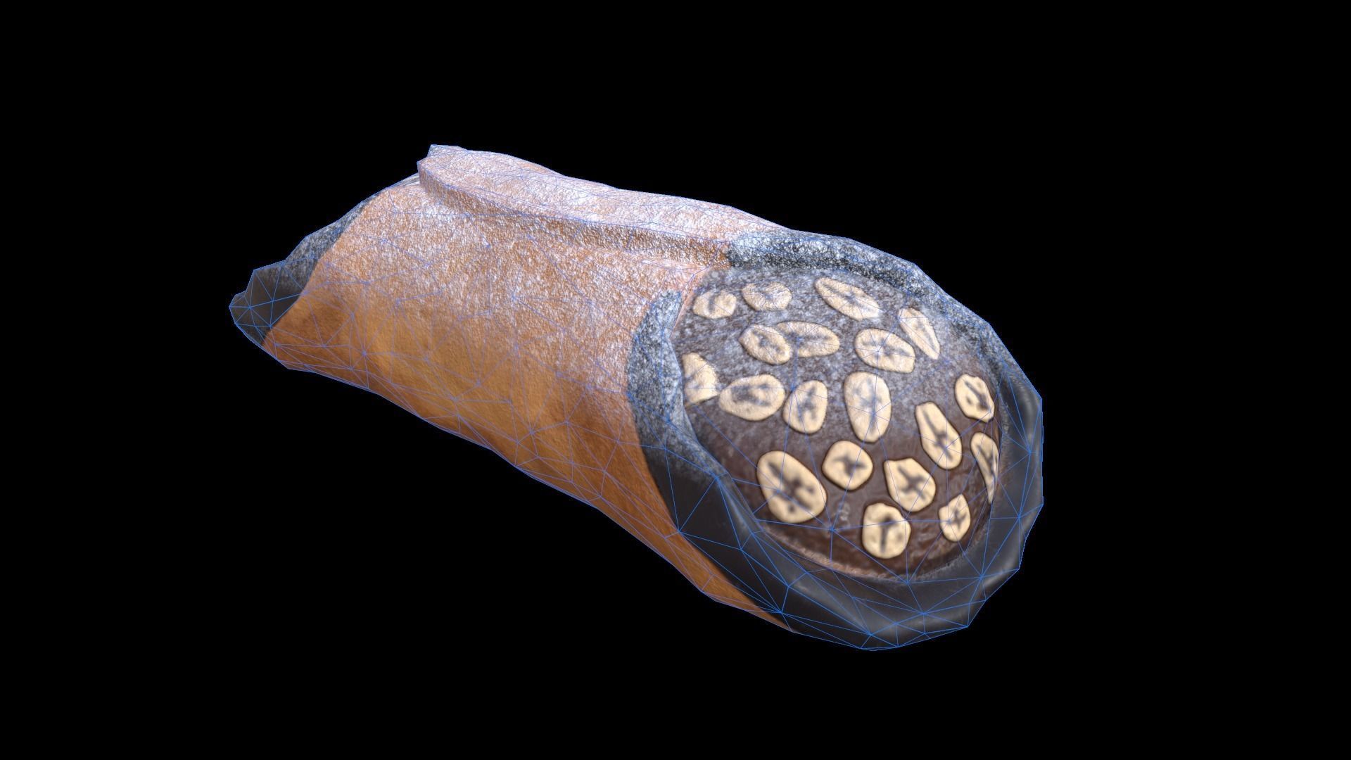 CannolisChocolate Low-poly 3D model_10