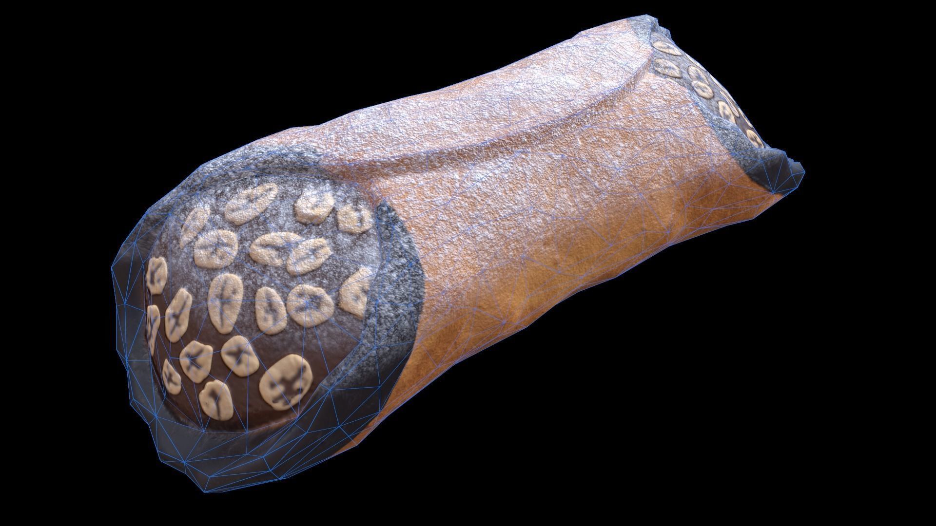 CannolisChocolate Low-poly 3D model_2