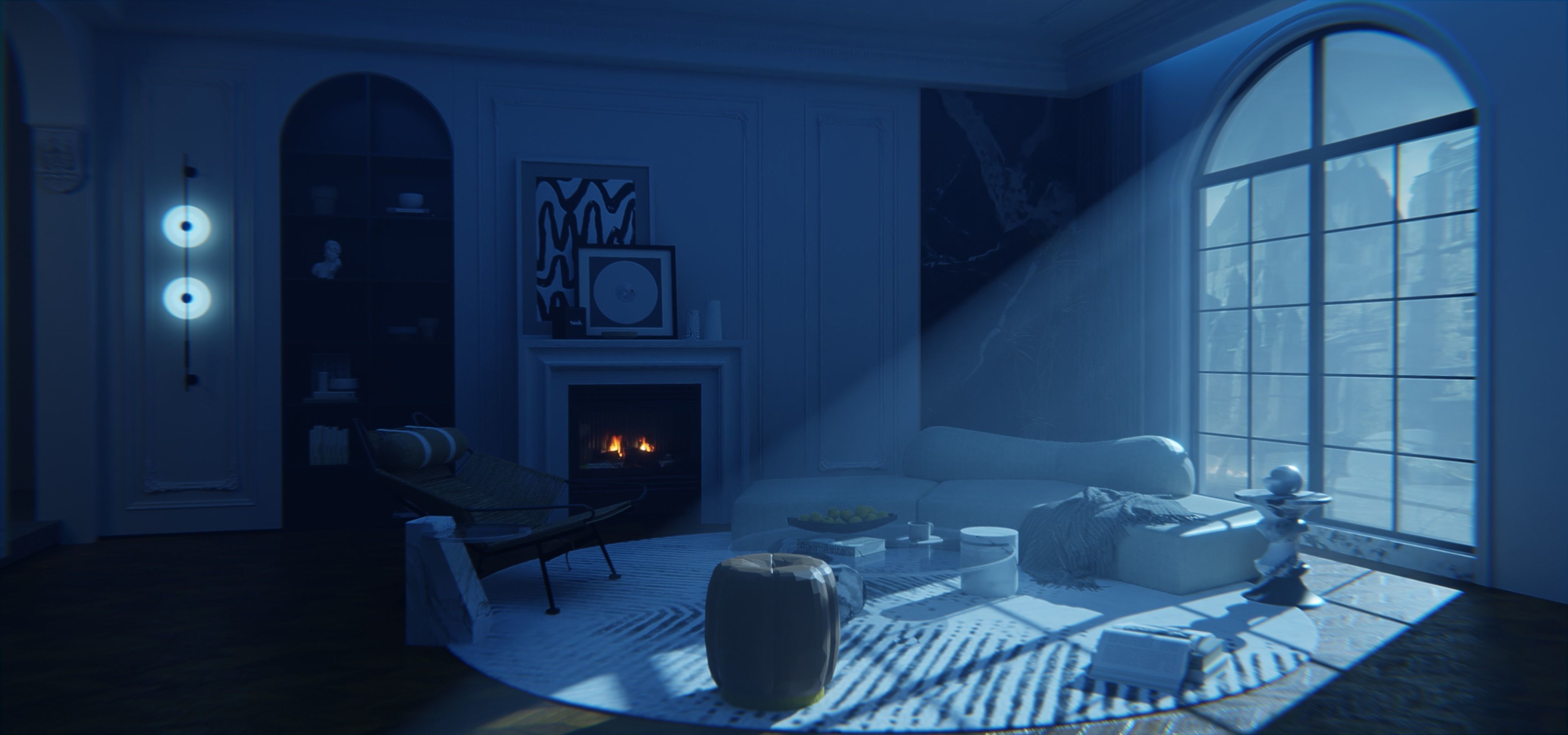 livingroom 3D model_2