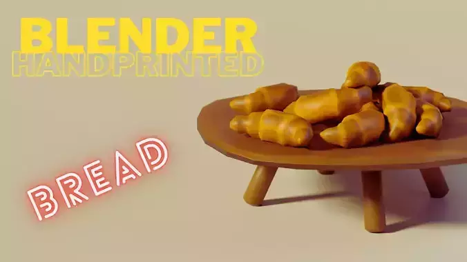 Blender - Handpainted bread - 03