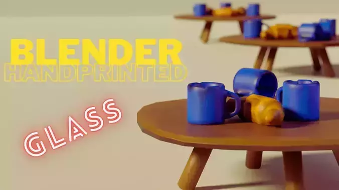 Blender - Handpainted glass - 01