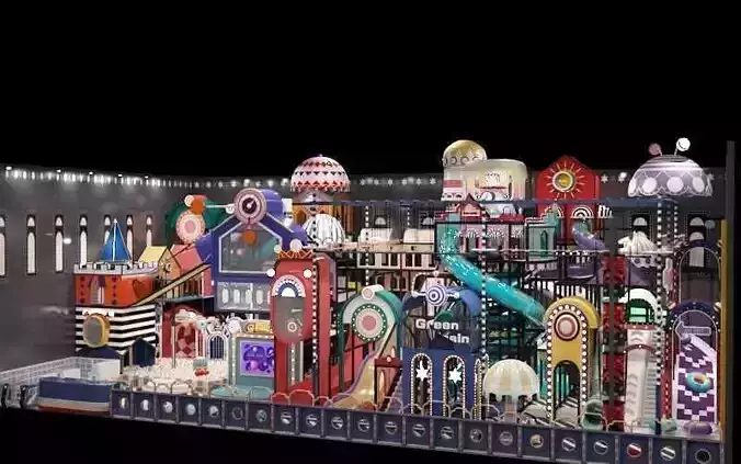 Indoor amusement park  Happy Castle Naughty Fort 3D model
