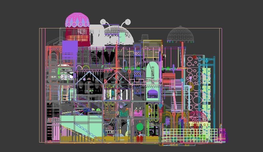 Indoor amusement park  Happy Castle Naughty Fort 3D model_9