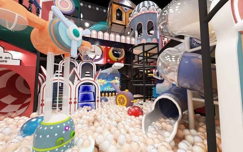 Indoor amusement park  Happy Castle Naughty Fort 3D model_2