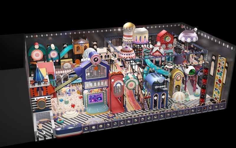 Indoor amusement park  Happy Castle Naughty Fort 3D model_1