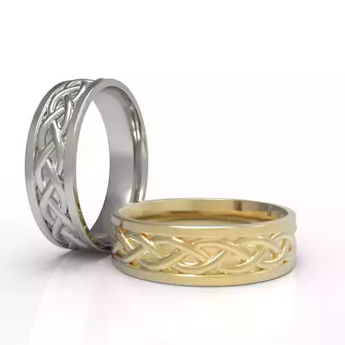 Celtic Knot Eternity Band Ring 6 mm wide 3D print model