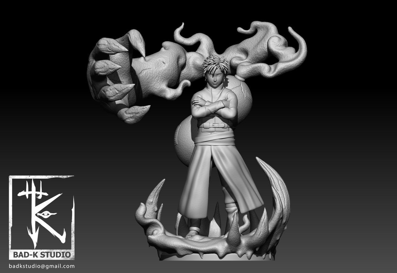 Gaara - Naruto - 3D printing model  3D print model_3