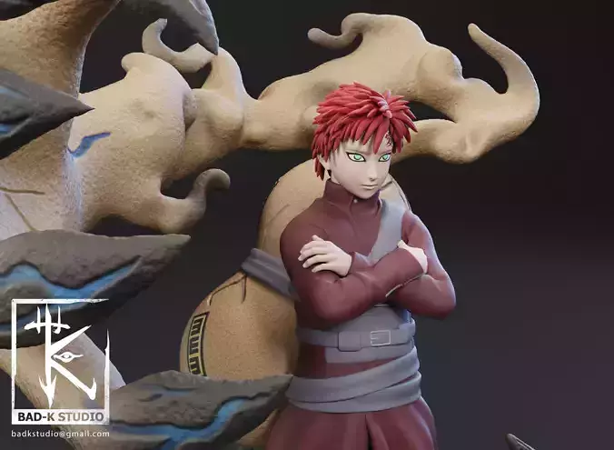 Gaara - Naruto - 3D printing model  3D print model