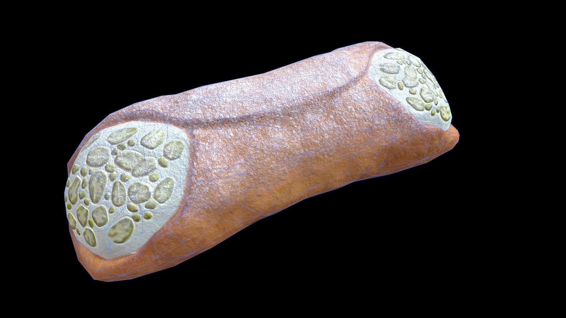 CannolisPistachio Low-poly 3D model_8