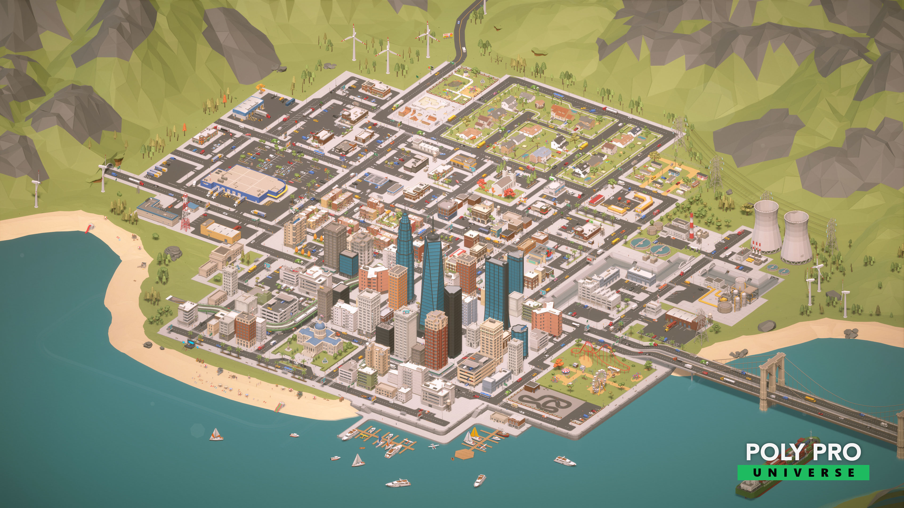 Poly Pro Universe - Low Poly City World Assets Low-poly 3D model_50