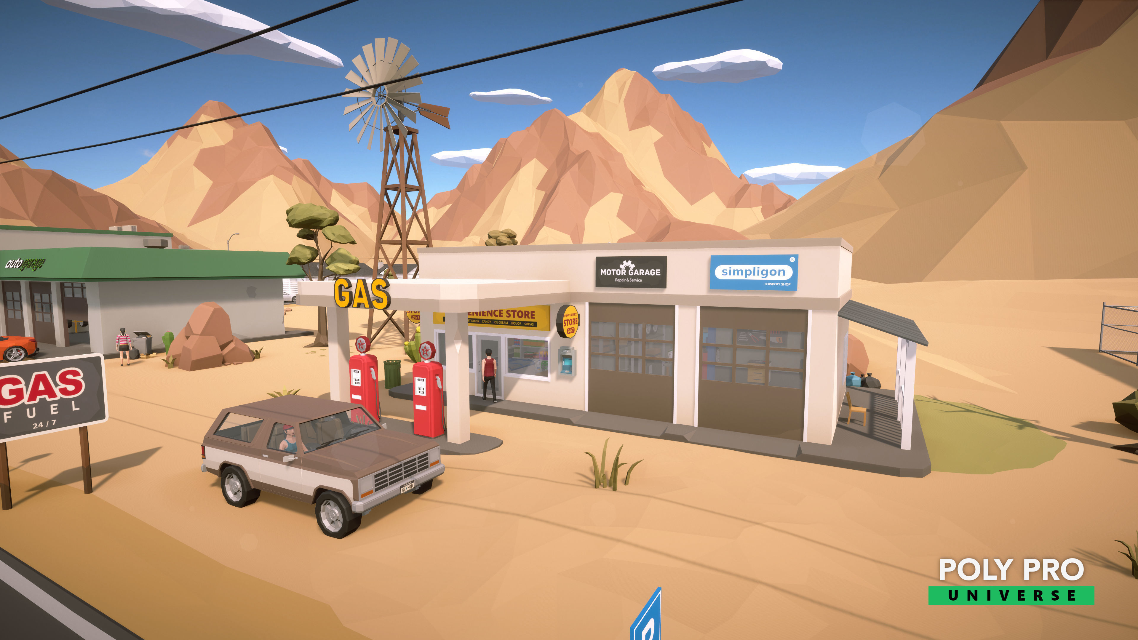 Poly Pro Universe - Low Poly City World Assets Low-poly 3D model_65