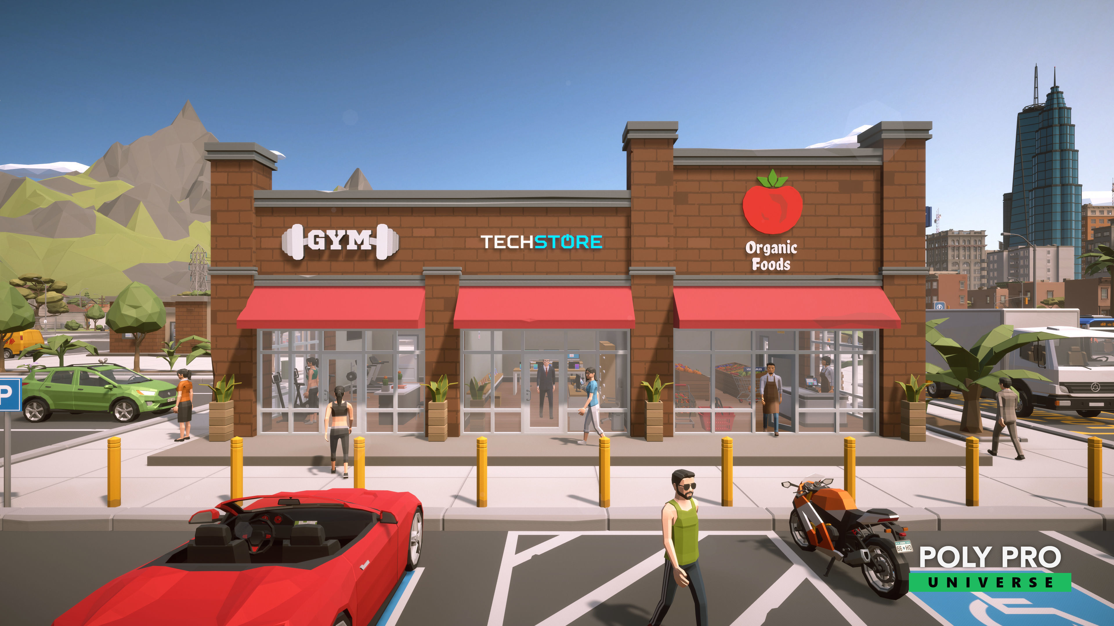 Poly Pro Universe - Low Poly City World Assets Low-poly 3D model_23