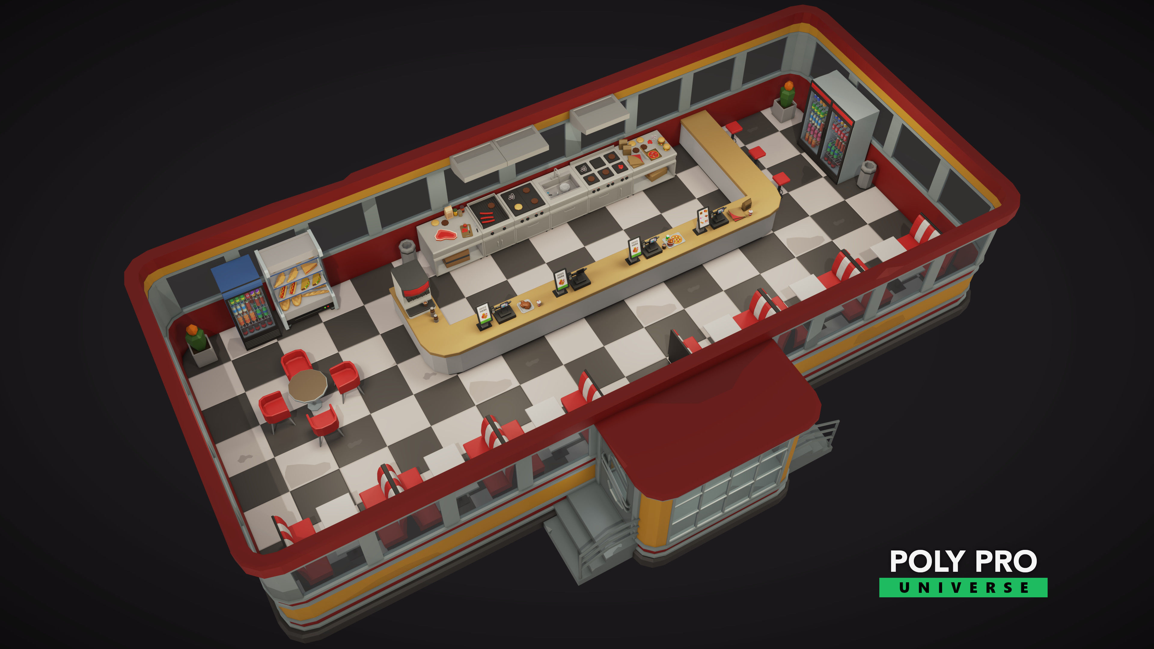 Poly Pro Universe - Low Poly City World Assets Low-poly 3D model_85