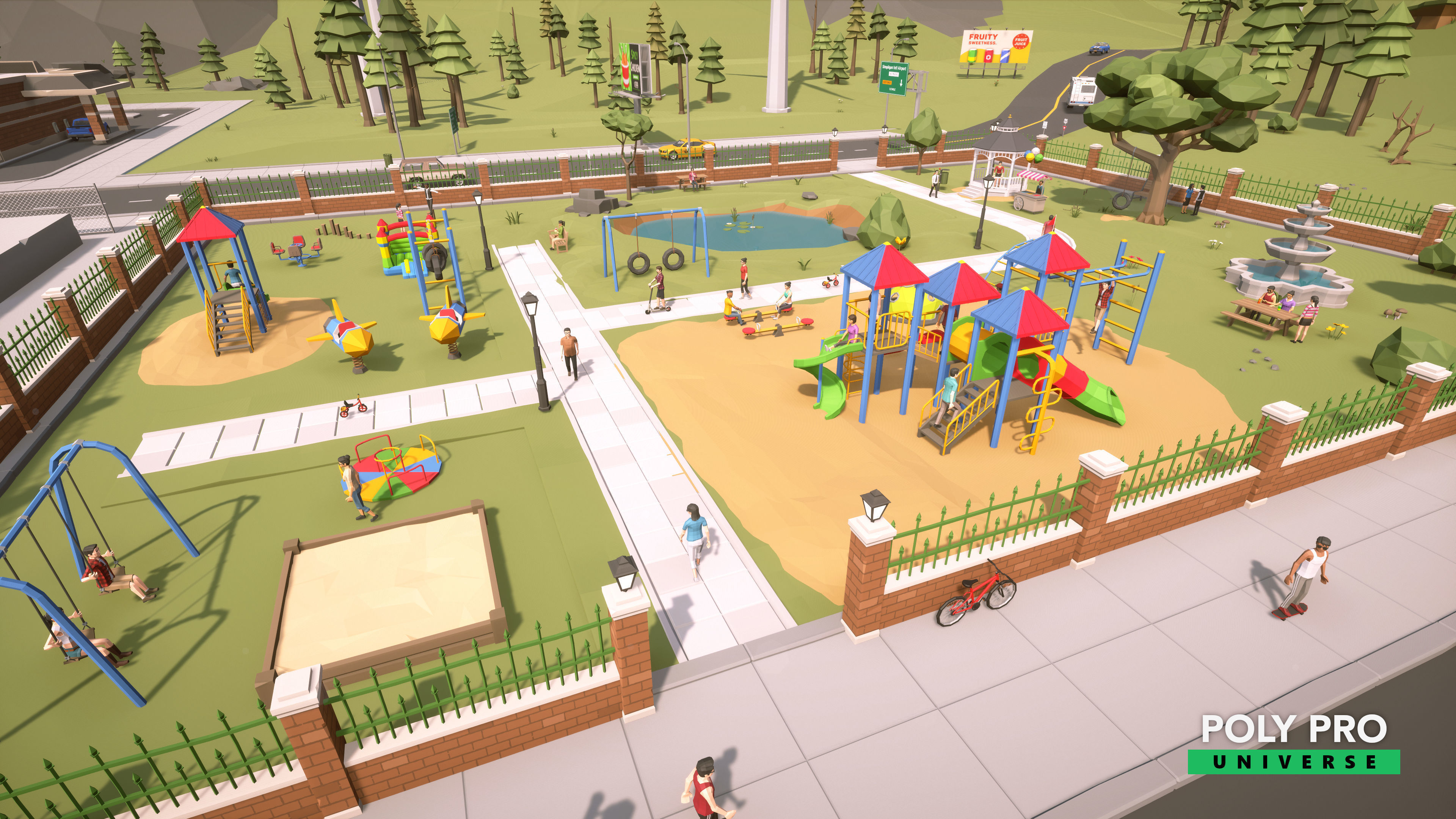 Poly Pro Universe - Low Poly City World Assets Low-poly 3D model_43